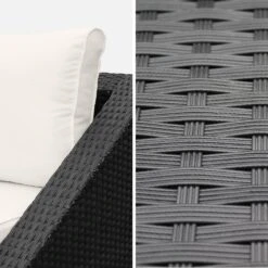 Salon De Jardin Triangle Résine Tressée 2 Places Couleur : Noir / Ecru -Maison Meubles wktrianglebk 1fe6486fbdd33f1920e9b0047cf7ffec