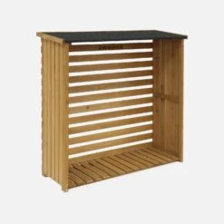 Abri Bûches 120x45x120cm,bois -Maison Meubles ws120lbn 1084630448df6df37e2034e298df5f69