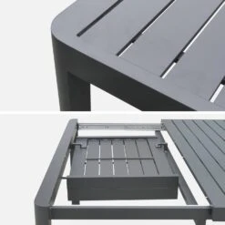 Table De Jardin Extensible Aluminium + 8 Fauteuils De Jardin Empilables Couleur : Anthracite / Gris Clair -Maison Meubles xtafsq147r8gy 200ff100ef1f83ed46769e30ea8c2513