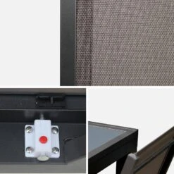 Table De Jardin Extensible Aluminium, 6 Chaises Couleur : Gris / Gris Taupe -Maison Meubles xtp150r6co 07064a85a62a000725e8893aa0a565c7