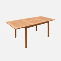 Table De Jardin Extensible Bois 6 à 8 Places -Maison Meubles EC180R6 01