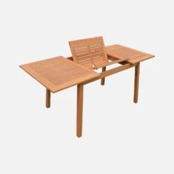 Table De Jardin Extensible Bois 6 à 8 Places -Maison Meubles EC180R6 02