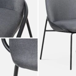 Chaise Design En Tissu (lot De 2) 15 Chaise Design En Tissu (lot De 2) -Maison Meubles ICHRLISDKGYX2 06