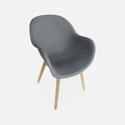 Fauteuil Scandinave Acacia (lot De 2) Couleur : Gris -Maison Meubles cemarmgyx2 57b6bbdd45f0213604651bb9cb7ae627