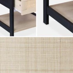 Table De Chevet Scandinave Effet Bois Et Cannage (lot De 2) -Maison Meubles ibcanbesidex2 48a6fe95cab3713ccd491c3ec56cb0bd