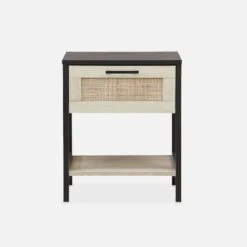 Table De Chevet Scandinave Effet Bois Et Cannage (lot De 2) -Maison Meubles ibcanbesidex2 bc36d050d9321ab90ac43a4e88bf3ba3