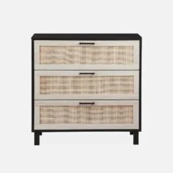 Commode Scandinave Bois Et Cannage 3 Tiroirs -Maison Meubles ibcanchest3d d30a003ebf861811b6363b7cc818a77d
