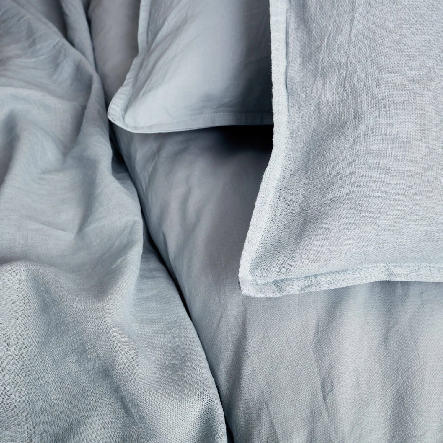 Parure De Lit 2 Places Coton Lin Lavé Gris 2 Parure De Lit 2 Places Coton Lin Lavé Gris – Image 2