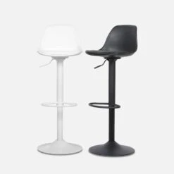 Tabouret Bar Réglables 61,5/83,5cm Simili Cuir (lot De 2) Couleur : Noir -Maison Meubles ibsajfullbk 34bc3576772b9593ba95cd2689a7ff1a