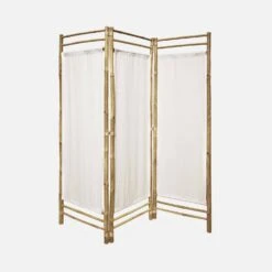 Paravent Pliable Bambou Et Toile Blanche 8 Paravent Pliable Bambou Et Toile Blanche -Maison Meubles ibscre135natwh 4d43cf563ca5a057e5083bd5a608d0de