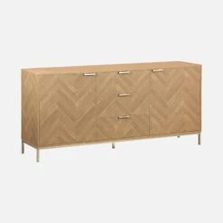 Buffet Effet Bois Chevrons 2 Portes -Maison Meubles ibudbuffet 1d9e46336ff45462ec53df97c41e61af
