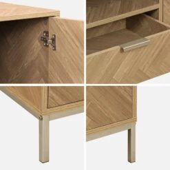 Buffet Effet Bois Chevrons 2 Portes -Maison Meubles ibudbuffet 8cda7002b859b8c9e187321a32f402cd