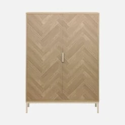 Vaisselier Effet Bois Décor Chevrons 2 Portes -Maison Meubles ibudcabinet 4cee87eea46aa7bdf42dc11093bfd0e0