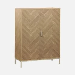 Vaisselier Effet Bois Décor Chevrons 2 Portes -Maison Meubles ibudcabinet a184b0e1410293244921a1d01511bea7