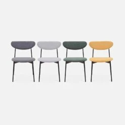 Chaise Scandinave Pieds Acier (lot De 4) Couleur : Gris Foncé -Maison Meubles ichairartx4dg cca17cae2d983a693e08e694e0de972c