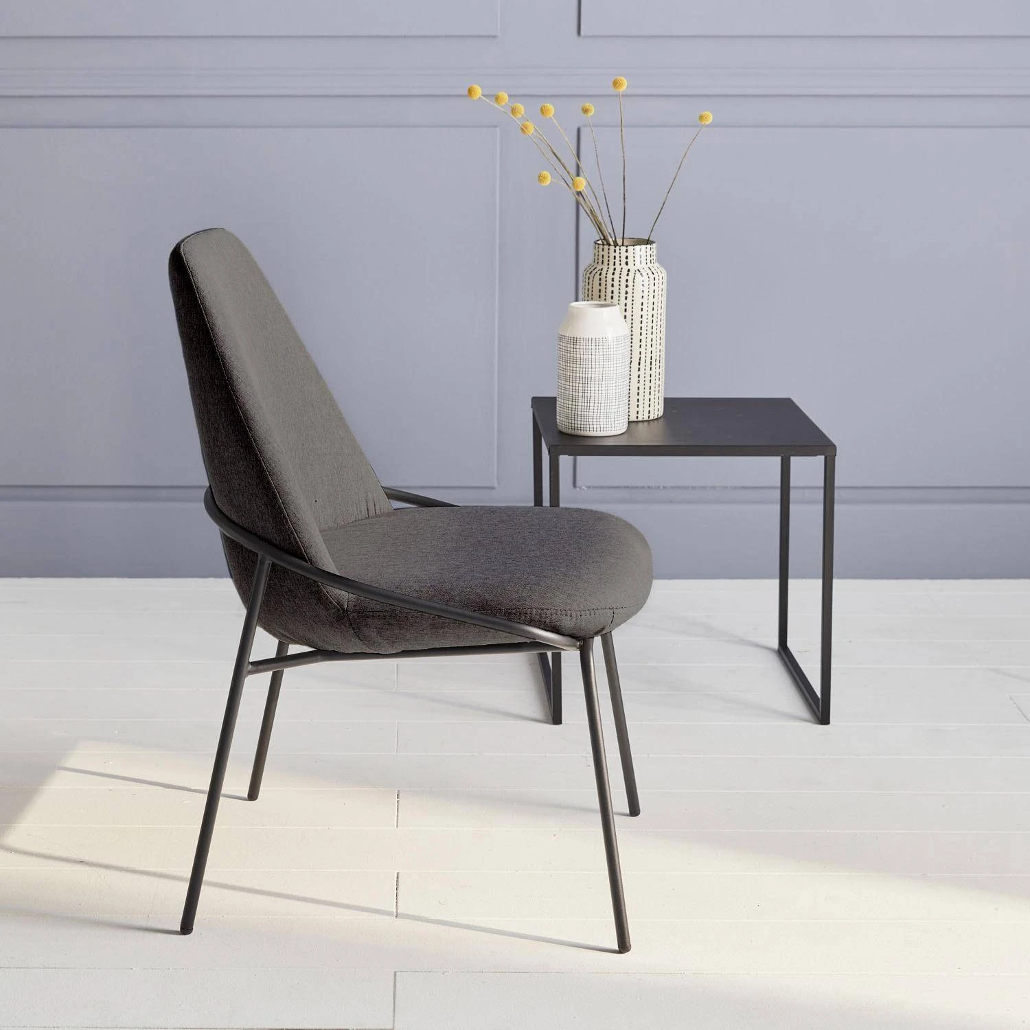 Chaise Design En Tissu (lot De 2) 2 Chaise Design En Tissu (lot De 2) – Image 2