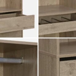 Kit Dressing Modulable Avec 4 éléments Couleur : Naturel -Maison Meubles idresfullkitnat a3135afa07a6b3e2929e2a86d97113f3