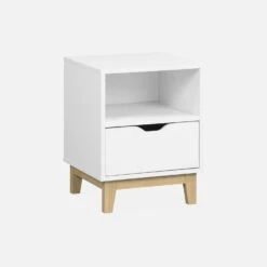Table De Chevet Effet Bois Pieds Bois 1 Tiroir -Maison Meubles ifkbedside bd8c70cff36ba02812b45dc8e9e076ae