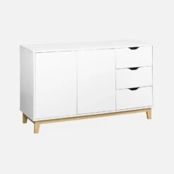Buffet Effet Bois Pieds Bois 2 Portes 120 Cm -Maison Meubles ifkbuffet 6f8a412ccff74d5747bcc02cf35d6bbf