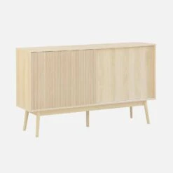 Buffet Scandinave Effet Bois 2 Portes 150 Cm Couleur : Bois Clair -Maison Meubles ilinbuffetl 35fc2ca0b677b91cdc41a3f64761b940