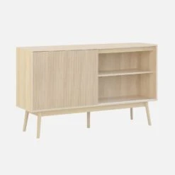 Buffet Scandinave Effet Bois 2 Portes 150 Cm Couleur : Bois Clair -Maison Meubles ilinbuffetl 829c68c3917c185c556a6843a977716b