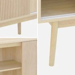 Buffet Scandinave Effet Bois 2 Portes 150 Cm Couleur : Bois Clair -Maison Meubles ilinbuffetl c5343b0b416cd9bc7a6226f1e1d49cac