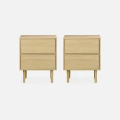 Table De Chevet Effet Bois Naturel (lot De 2) Couleur : Naturel -Maison Meubles imkbedsidex2wd d9c638fe238a9a3d5630b2415eeff13a