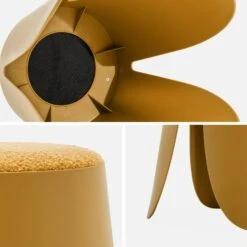 Set De 2 Tabourets Empilables, Bouclette Texturée Couleur : Moutarde -Maison Meubles inikstx2bclmtd ff6eec60487ef972825a331aa1acb5ad