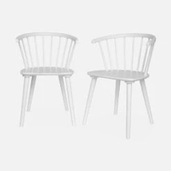 Chaise à Barreaux En Bois Et Contreplaqué (lot De 2) Couleur : Blanc -Maison Meubles ipauchrx2wh 7612a5b0836809d6bca5e7cdfca7747b