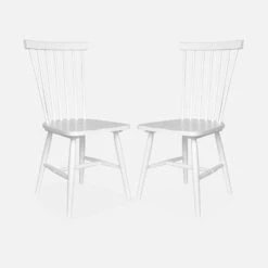 Chaise Bois D'hévéa (lot De 2) Couleur : Blanc -Maison Meubles iromchrx2wh c1e19fc59b64699687c4db4c274b97c2