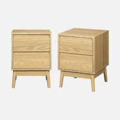 Table De Chevet Effet Bois Deux Tiroirs (lot De 2) -Maison Meubles iwdbesidex2 2d647d2d0397b794b6efc667150250be