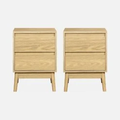 Table De Chevet Effet Bois Deux Tiroirs (lot De 2) -Maison Meubles iwdbesidex2 6a6881a1cf6d9e928f69a4566ce0d4c8