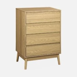 Commode Effet Bois 4 Tiroirs -Maison Meubles iwdchest4d 6ea48898b4308ea0a0d19d530117783c